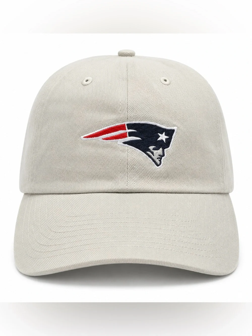 NFL Beige Dad Hat with New England Patriots Logo